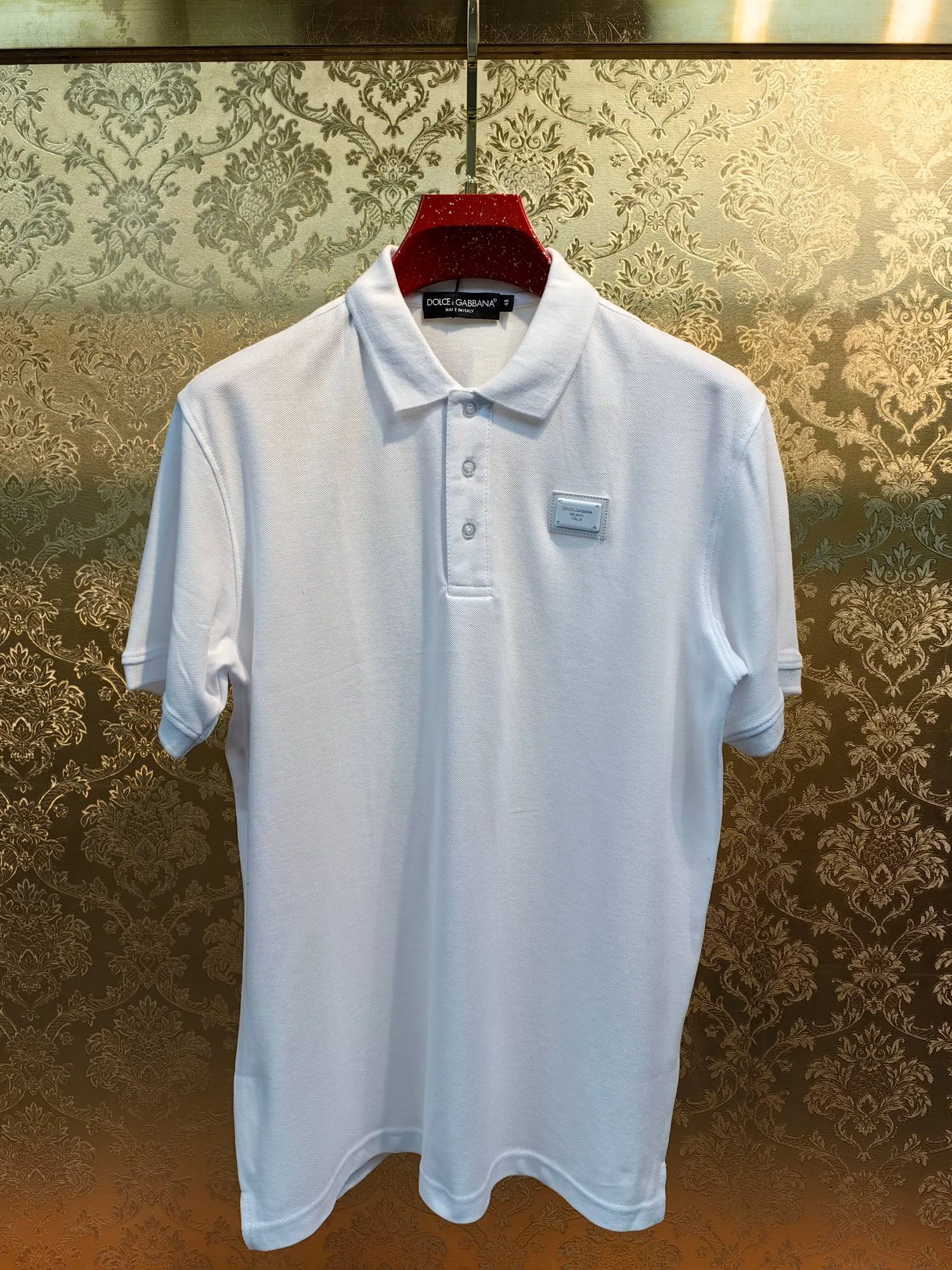 𝘿𝙊𝙇𝘾𝙀 & 𝙂𝘼𝘽𝘽𝘼𝙉𝘼 2024/ss New Arrivalpolo DG 100% Breathable Black White Sizes 46 48 50 52